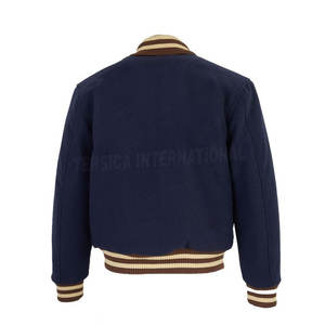 Veste d'hiver Lettermen de haute qualité faite à la main 100% laine coupe ajustée légère corne fermeture à bouton nouveau Design uni support mince toile - Product Image 2