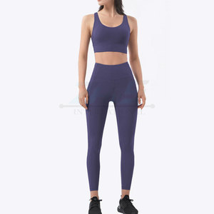 Leggings et hauts de Yoga pour femmes, ensemble de vêtements actifs, de Fitness, avec Logo personnalisé, de qualité supérieure, - Product Image 2