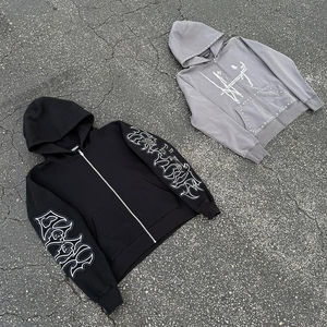 LOGOTIPO personalizado DTG Impresión y lavado ácido/Sun Faded Street Wear Chándales French Terry Gemstones Peso pesado 100% Algodón - Product Image 2