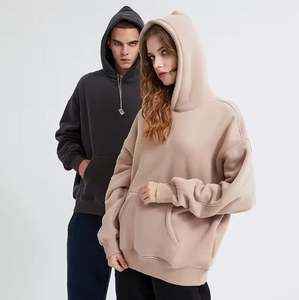 Fabricants de sweats à capuche pour hommes vierge 400 GSM polaire 100% coton surdimensionné épais unisexe poids lourd logo impression personnalisé sweat à capuche pour hommes - Product Image 4