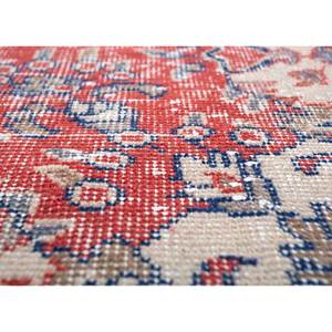 Tapis en laine noué à la main rouge et orange vintage Pae-2156, motif médaillon et motif de couloir pour la décoration de la maison et du salon - Product Image 3