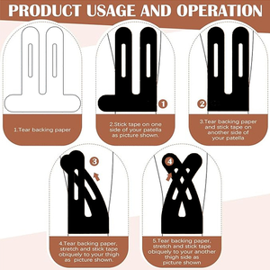 Bande de kinésiologie pré-coupée imperméable, élastique, respirante, hypoallergénique, en coton, sans latex, pour soulager la douleur au <span class=keywords><strong>genou</strong></span>, pour les athlètes - Product Image 6