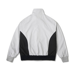 Baisheng prenda de alta calidad chaqueta con cremallera Patchwork cortavientos poliéster Casual trabajo Streetwear chaqueta de gran tamaño para hombres - Product Image 2