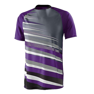 Maillot de football personnalisé imprimé DTF 100% polyester, design color block, respirant, manches courtes, nom et numéro d'équipe personnalisés - Product Image 5
