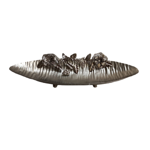 Nuevo diseño floral de lujo, bandeja decorativa más vendida, mesa central, Cuenco para dulces, cuenco de aluminio y Metal de alta calidad - Product Image 4