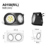 Feux de croisement à faisceau large à LED pour mini-chargeur Kubota SSV75 SSV75C 60W Feux de croisement combinés à LED