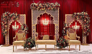 Vibrant Look Laser Cut <b>Backdrop</b> Panels for Wedding Customized Muslim Walima Metal <b>Frames</b> Decors Manufacture 2026 Sale USA Event - Product Image 6