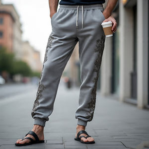 กางเกงวอร์มปักลายสำหรับผู้ชาย - Product Image 3