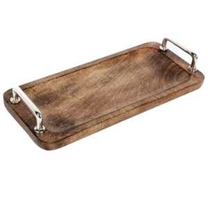 Top tendance vaisselle plat de service alimentaire plateaux en bois plateau de service décoratif fait à la main pour Restaurant café hôtels servant - Product Image 4
