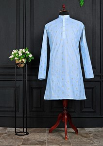 Exclusivo estilo Premium seda Jequard Kurta indio pakistaní étnico algodón desgaste para fiestas bodas festivales varias ocasiones - Product Image 2