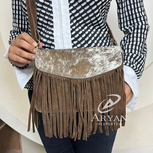 กระเป๋าสะพายข้างหนังวัวนิ่มสำหรับผู้หญิง, กระเป๋าหนังแท้วินเทจระดับไฮเอนด์ - Product Image 1