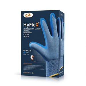 ถุงมือ HyFlex 11-920 สีน้ำเงิน ไซส์ 8 มาตรฐาน EN 388 ประเภทอุปกรณ์ป้องกันส่วนบุคคล (PPE) หมวดที่ 2 ยี่ห้อ ANSELL ถุงมือสำหรับใช้ในครัวเรือน แพ็ค 12 ชิ้น - Product Image 3