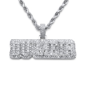 D'VINS JEWELS Hip Hop <b>Pendant</b> 14K <b>Solid</b> <b>Gold</b> Lab Grown Diamond Filled Round Brilliant Cut Unisex Classic Style - Product Image 4