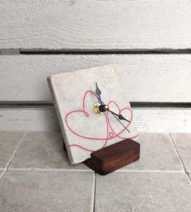 The CRAFT EXIM Luxury Natural <b>Marble</b> Quartz Art Deco Desk <b>Clock</b> Premium Handcrafted Decor for Home Office - Product Image 1