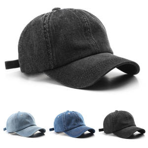 Venta al por mayor unisex sólido lavado sombrero logotipo personalizado 6 paneles deportes gorras ajustables para los hombres - Product Image 2