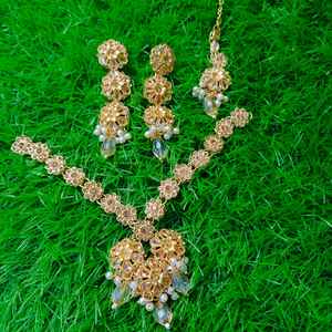 Ensembles de bijoux afghans de luxe antiques pour dames filles collier ras du cou en acier inoxydable personnalisé haut demandé pour les fiançailles - Product Image 1