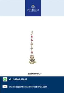 קלאסי מותאם אישית עיצוב חרוזים קונדאן פרחוני mayuri moiori moif cz רובי אבן משובצים בנות אתניות הלבשה אתנית mang tikka במחיר הטוב ביותר - Product Image 2