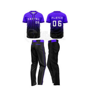 Conjunto completo de uniforme de béisbol con Jersey y pantalones a juego para uso en equipo, uniforme de béisbol personalizado - Product Image 1