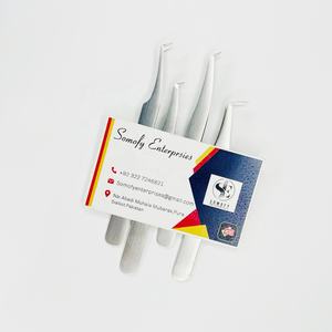 Pince à épiler japonaise en acier inoxydable mat de 10 mm pour extensions de cils, à dents dentelées et lisses, avec logo personnalisé, précision optimale – Meilleures ventes - Product Image 1