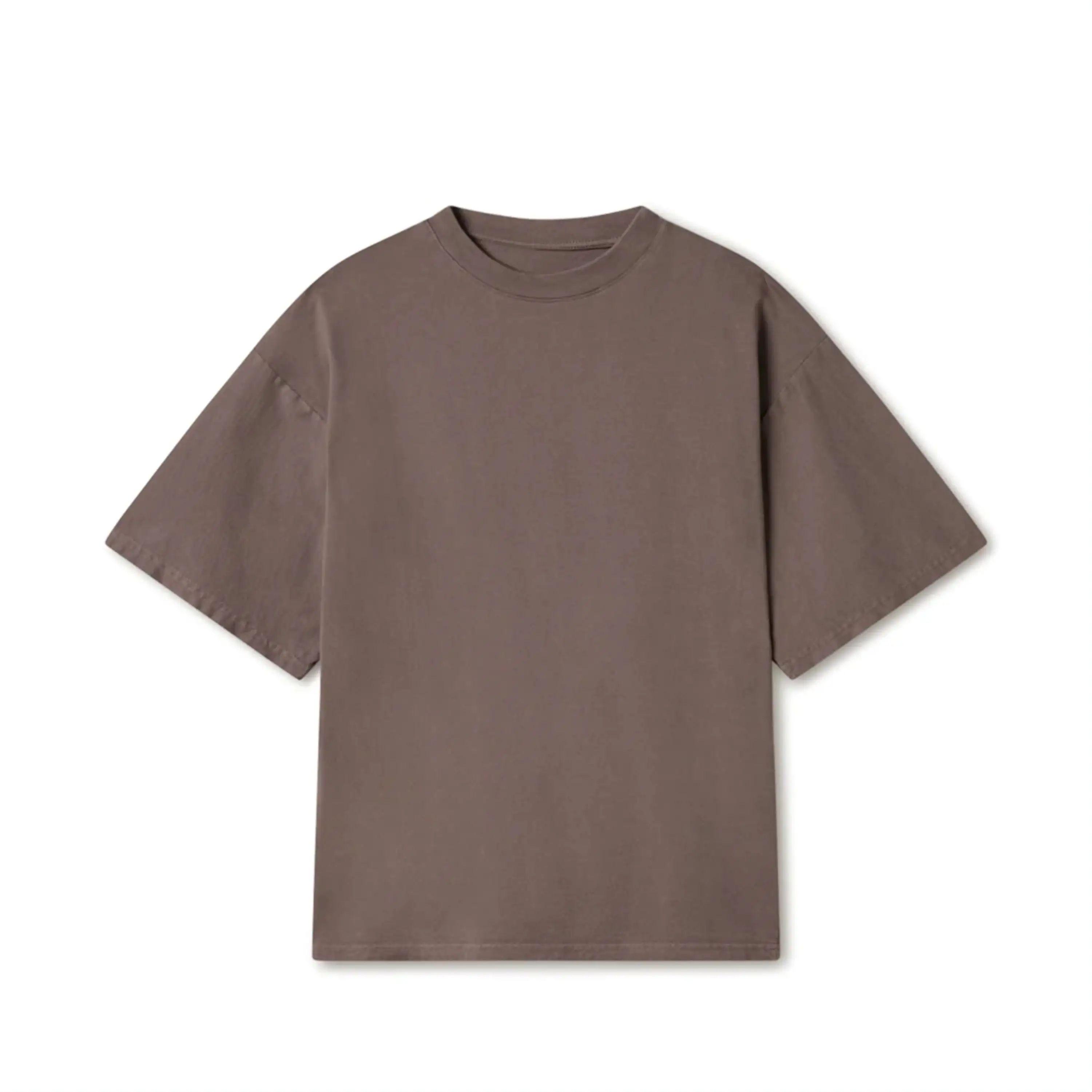ब्रांड कपड़े नई शैली कछुआ गर्दन बड़ा फिट शर्ट आकस्मिक मॉक गर्दन और आकार भारी वजन 180 जीएसएम जर्सी कपास टी-शर्ट