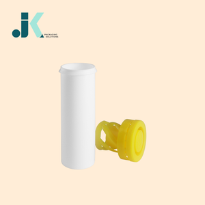 Tubo efervescente de embalaje de plástico HDPE LDPE a prueba de manipulaciones, 10 pastillas, blanco, alta calidad, M0329 - Product Image 1