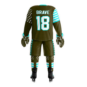 Uniforme de diseño personalizado para equipos universitarios, equipo deportivo de Hockey sobre hielo, OEM - Product Image 6