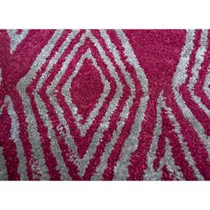 Alfombras de Lana y Viscosa Hechas a Mano Acar, Patrón Geométrico Rosa y Morado para Decoración de Sala de Estar, 4m, 10mm de Grosor-Tra-13487 - Product Image 3