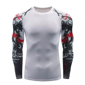 Vente chaude personnalisé imprimé mma BJJ Rash Guard Concevez vos propres éruptions cutanées à manches complètes Pare-éruptions cutanées à sublimation personnalisée à vendre - Product Image 5