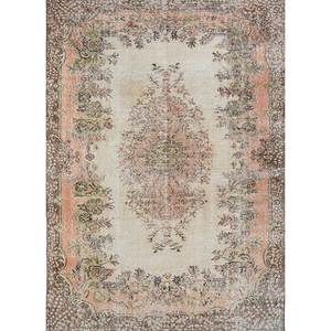 Tapis en laine noués à la main de grande taille, style vintage, motif médaillon rouge et orange, pour salon ou couloir - Pae-3270 - Product Image 1