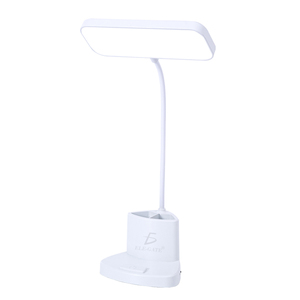 USB Modern Desk Lamp Adjustable Arm LED Light Source Charging <b>Port</b> Black <b>White</b> Shade Touch Control ROHS Certified AC/DC Power - Product Image 2