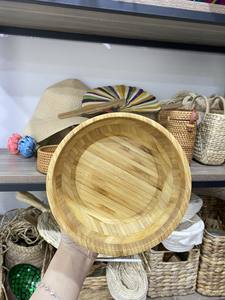 Bamboo Salad <b>Bowl</b> With Natural Organic Bamboo Serving Dish Dinnerware - Product Image 4