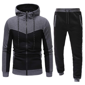 Survêtements d'hiver 100% coton du Pakistan, sweats à capuche unisexes pour hommes, respirants, légers, zippés, en polaire imprimée, 2-en-1, de haute qualité - Product Image 1