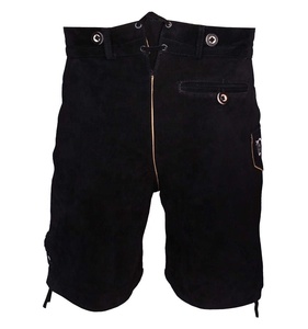2025 nuevos hombres de alta calidad Lederhose bávaro de cuero Real Kurz Trachten prendas con mangas cortas tela vaquera - Product Image 2