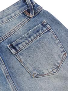 Fournisseur de jeans Jeans baggy pour hommes sur mesure Polyvalents Lavés à l'eau forte Poches latérales Structurés Bord brut Street Hip Hop Pantalons en denim - Product Image 5