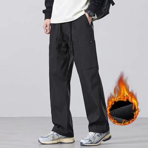 Pantalones de Forro Polar Ecológicos 100% Algodón Ligeros para Hombre, Moda de Invierno, Estilo Cargo, Casuales, Cómodos y Cálidos - Product Image 4