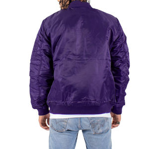 Usine directe personnalisé hommes violet blouson aviateur respirant et imperméable style Hip Hop pour l'hiver prix de gros Service OEM - Product Image 2