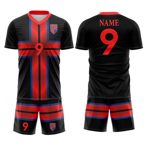 Logo personnalisé maillot de football américain sublimé Kits d'équipe de football maillot d'entraînement ensemble garçons filles vente en gros uniforme de football - Product Image 2