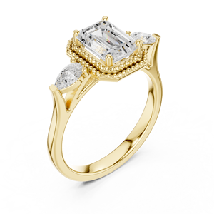 Anillo de Compromiso Twilight Jewels de Oro de 18K con Diamante Cultivado en Laboratorio, Corte Brillante Redondo, Estilo Étnico para Mujer - Product Image 6