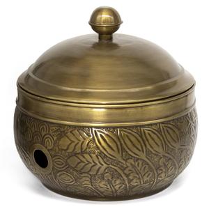 Tuyau d'arrosage design martelé pour pots de rangement de tuyaux de jardin à la maison Pots de tuyau en métal design ovale Pot de tuyau décoratif avec couvercle - Product Image 2