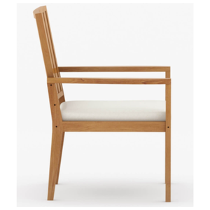 Chaise de restaurant en teck de qualité supérieure avec assise en mousse souple, design moderne et élégant - Product Image 5