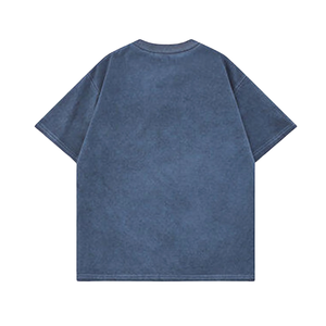 เสื้อยืดโอเวอร์ไซส์ผู้ชาย ล้างสีแบบแอซิดวอช ผ้าฝ้าย 100% สไตล์วินเทจ เนื้อผ้าหนา เป็นมิตรกับสิ่งแวดล้อม แห้งเร็ว สตรีทแวร์ เสื้อยืดฤดูร้อน พรีเมียม - Product Image 2