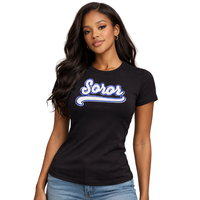 T-shirt d'été personnalisable en coton biologique noir 20 Zeta Phi Beta Sorority, inspiré des fondateurs, avec diamants, haute qualité