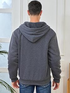 Sweat à capuche en polaire personnalisé en gros 2026 pour adultes et garçons, sweat à capuche doublé en sherpa chaud, basiques en coton mélangé, fabriqué au Pakistan - Product Image 5