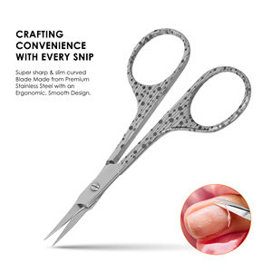 Ciseaux à ongles de précision en acier inoxydable courbé, lame tranchante, pour soins des cuticules, durables, haute qualité, réutilisables, coupe propre et soignée - Product Image 2