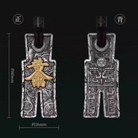 Pendentif pièce de monnaie Feng Shui chinois, amulette de richesse taoïste, talisman, charme en bronze ancien pour la chance et la prospérité