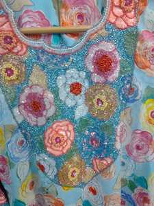 Jalabiya Bordada a Mano con Cuentas, Formal, 100% Seda Poliamida, Producto Ecológico ODM, Tejido a Mano con Detalle Frontal - Product Image 2