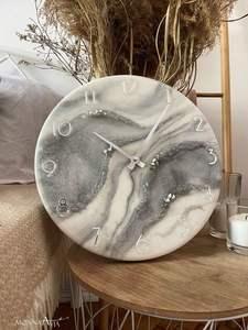 Reloj de pared de resina epoxi TRULY, diseño moderno, funciona con pilas, boda, decoración del hogar, tamaño personalizado, calidad hecha a mano - Product Image 2