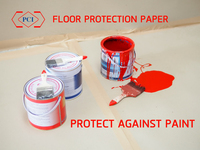 Rouleau de papier de protection de sol en carton brun industriel 450 GSM, longueur 100 pieds, pour comptoirs, peinture et déménagement