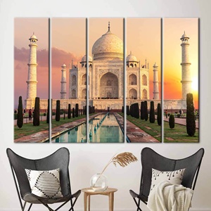 Lienzo Impreso: Arquitectura India al Atardecer, Decoración de Lugares Famosos, 5P: Enmarcado para Galería - Product Image 1