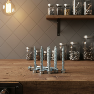 Tornillo de Cabeza Hexagonal Externa de Acero al Carbono de Alta Resistencia PDC Clase 4, Métrico, Rosca Gruesa para Madera, Zincado, DIN 571 - Product Image 1